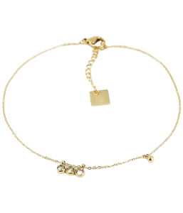 Ormiga nanogica od pozlaćenog čelika