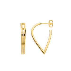 Lenora srebrne naušnice s pozlatom