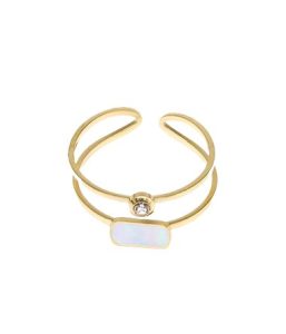 Screen prsten od pozlaćenog čelika