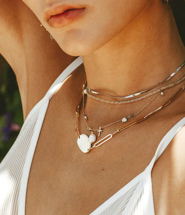 Pur ogrlica od pozlaćenog čelika - Slika 2