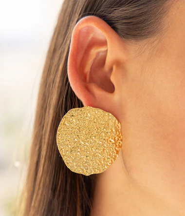 Solar naušnice od pozlaćenog čelika - Slika 2