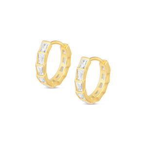 Sanna srebrne naušnice s pozlatom