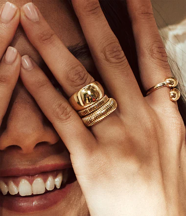 Micro prsten od pozlaćenog čelika - Slika 3