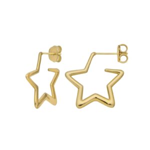 Starlight srebrne naušnice s pozlatom