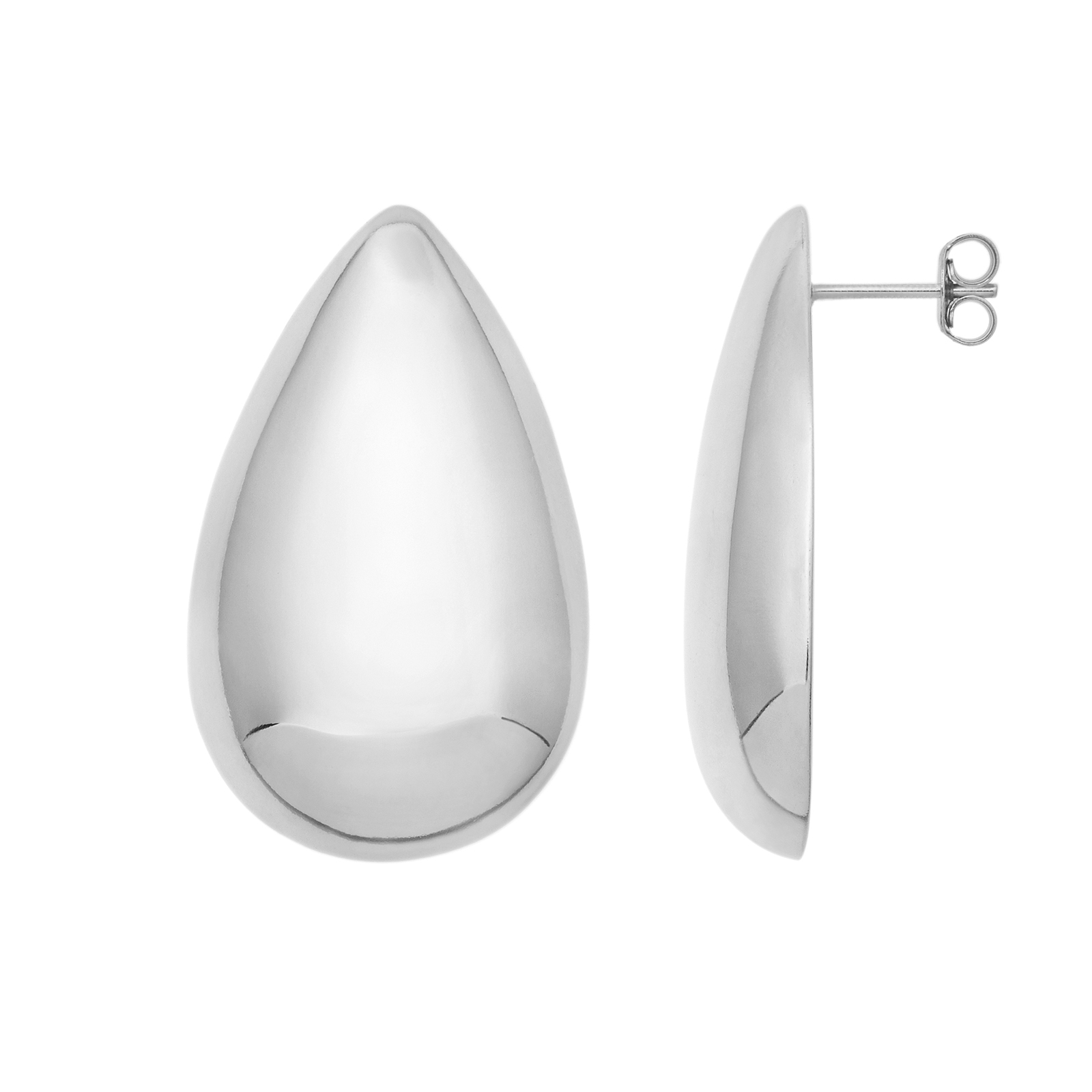 Teardrop L srebrne naušnice s pozlatom