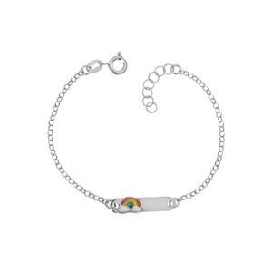 Rainbow srebrna narukvica