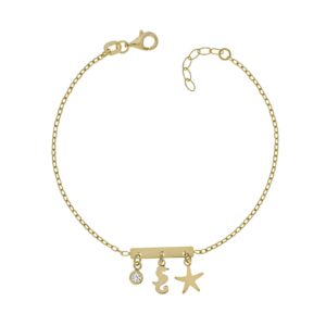 Triss srebrna narukvica s pozlatom