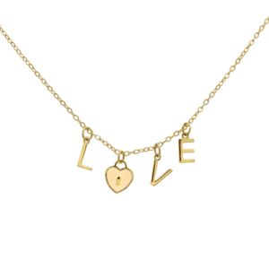 Jamie srebrna ogrlica s pozlatom