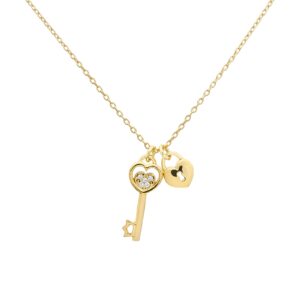 Larisa srebrna ogrlica s pozlatom