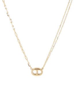 Flint ogrlica od pozlaćenog čelika