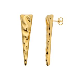 Klara srebrne naušnice s pozlatom