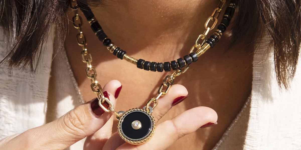 Roman ogrlica od pozlaćenog čelika - Slika 3