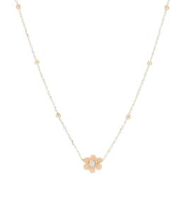 Petalo ogrlica od pozlaćenog čelika