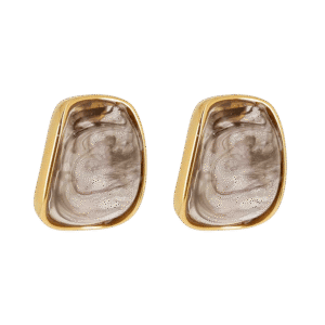 Smoke naušnice od pozlaćenog čelika