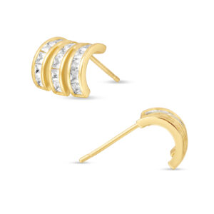 La Leona srebrne naušnice s pozlatom