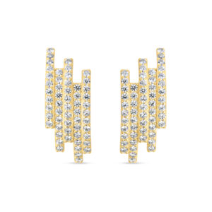 Lindsal srebrne naušnice s pozlatom