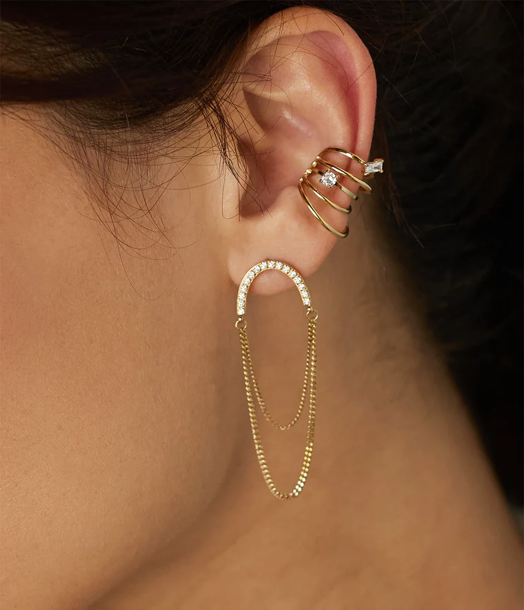 Celio naušnice od pozlaćenog čelika - Slika 2