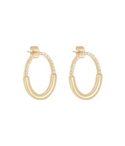 Leandro naušnice od pozlaćenog čelika