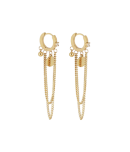 Penne naušnice od pozlaćenog čelika