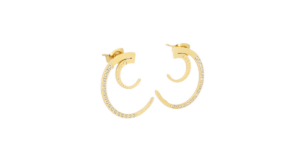 Half Moon naušnice od pozlaćenog čelika