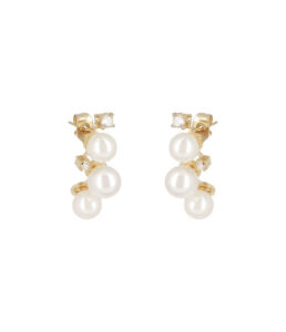 Terrazzo naušnice od pozlaćenog čelika