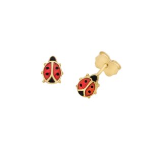 Ladybird zlatne naušnice